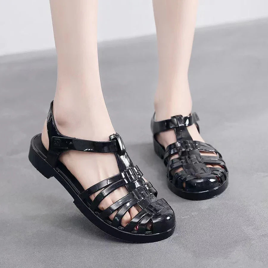 Jelly Flat Summer Sandals Women