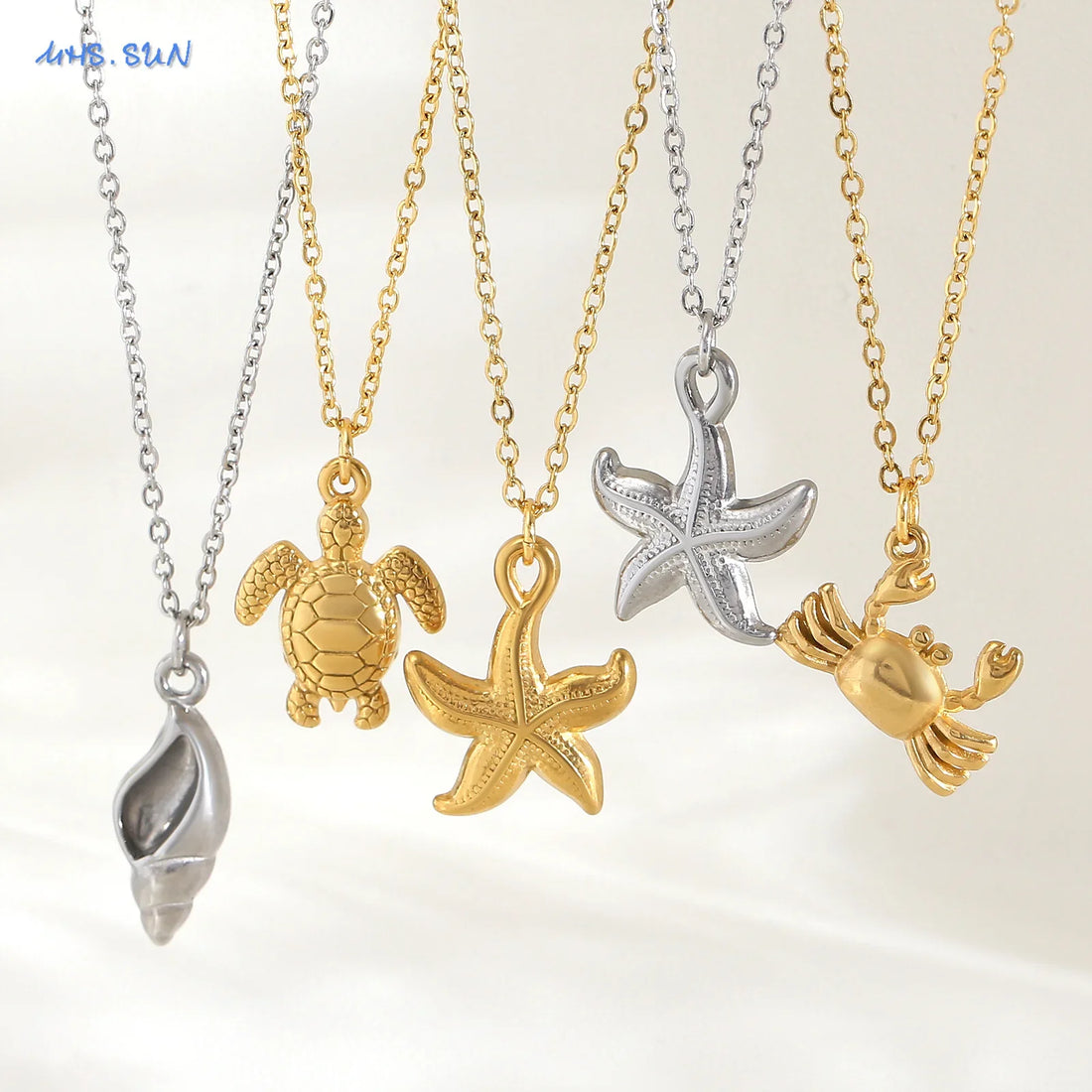 Starfish Shell Pendant Necklace