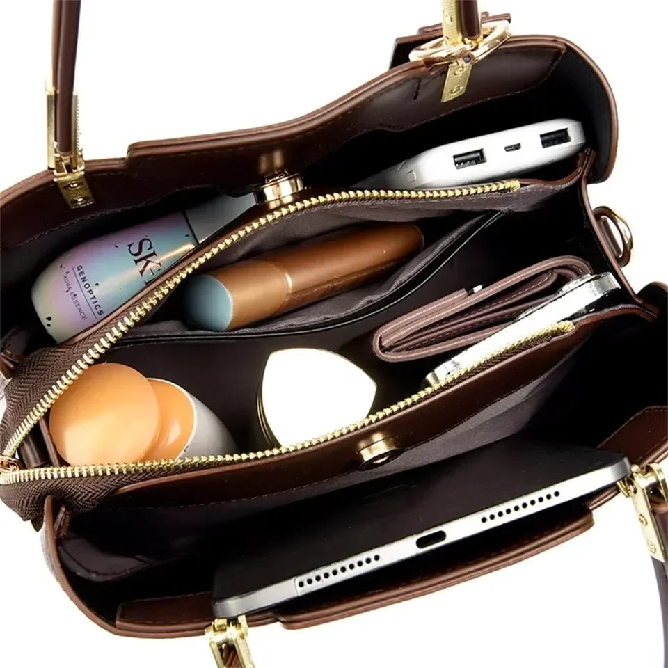 Large Capacity Leather Shoulder Bag