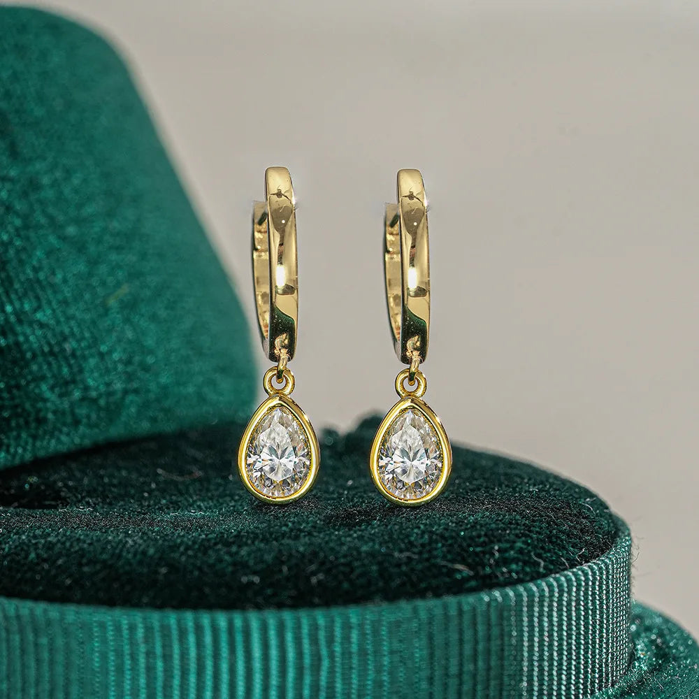 Moissanite Drop Earrings Women