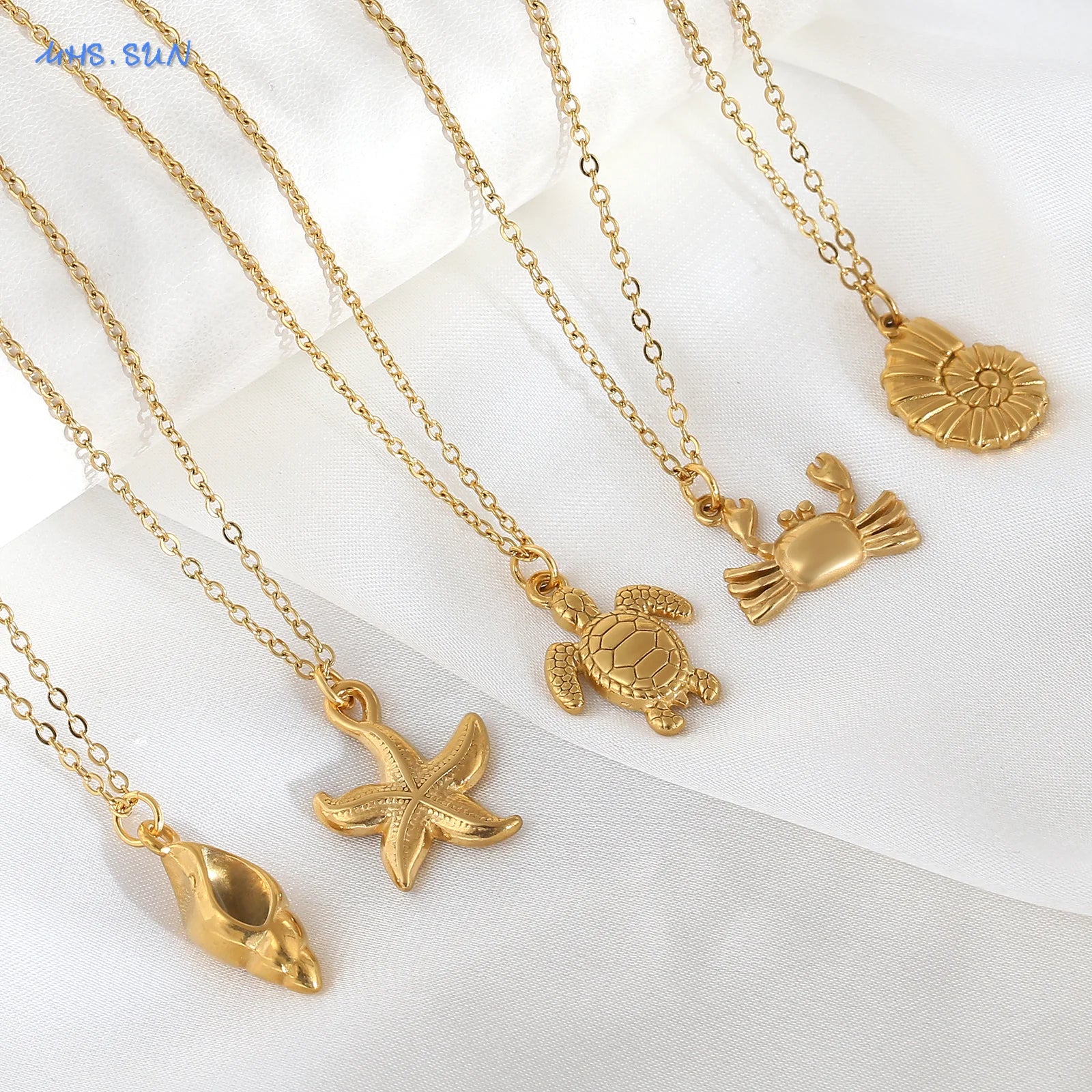 Starfish Shell Pendant Necklace