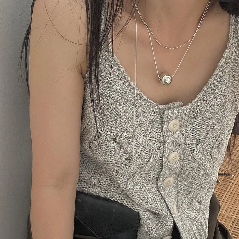 Snake Chain Tassel Pendant Necklace