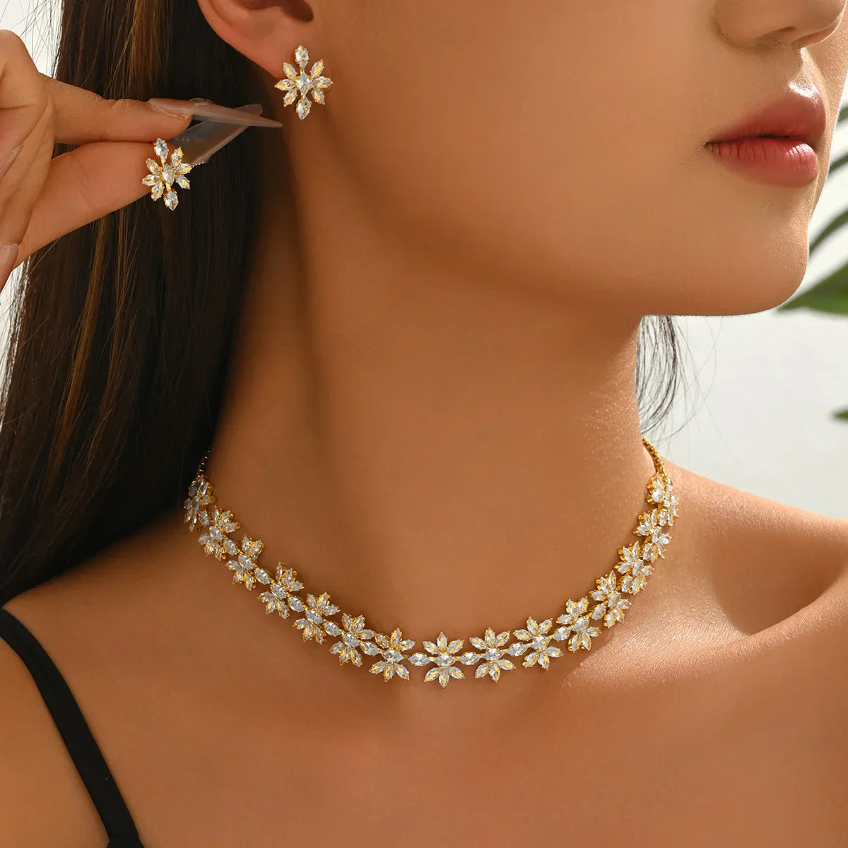 Diamond Zircon Jewelry Set