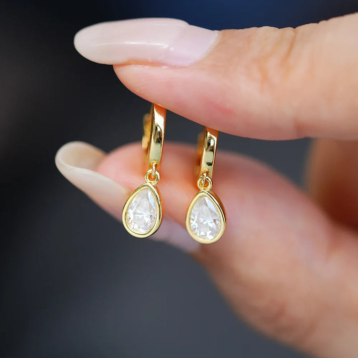 Moissanite Drop Earrings Women