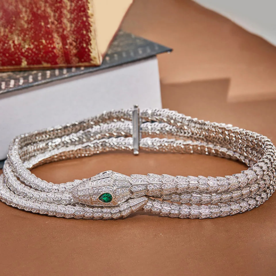 Snake Shape Zircon Jewelry Set