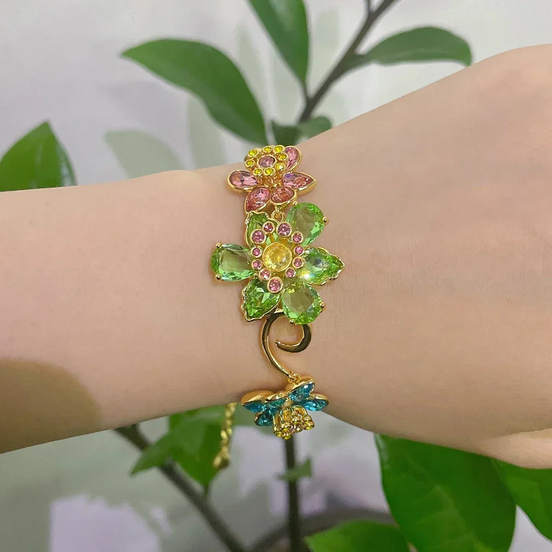 Flower Crystal Jewelry Set