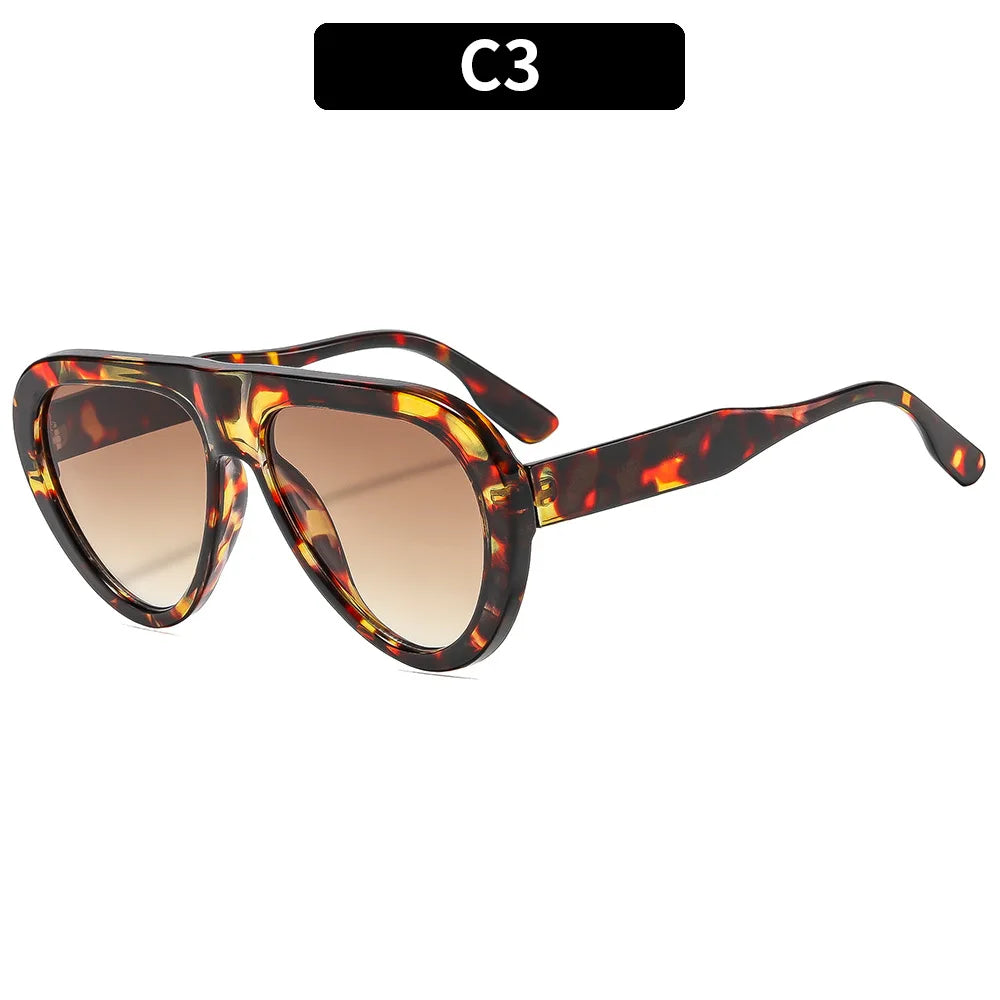 Vintage Oval Oversized Sunglasses