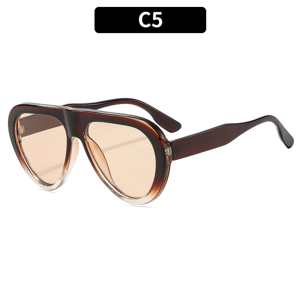 Vintage Oval Oversized Sunglasses