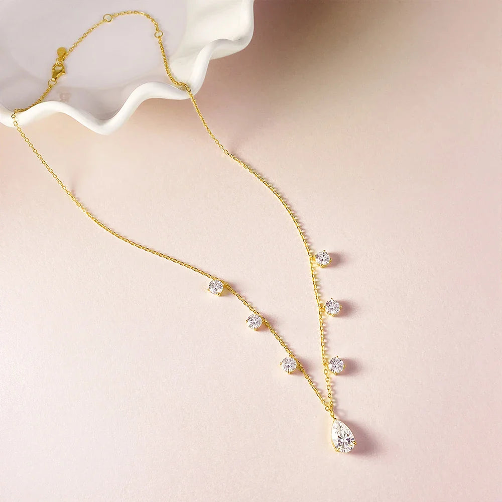 Moissanite Water Drop Necklace