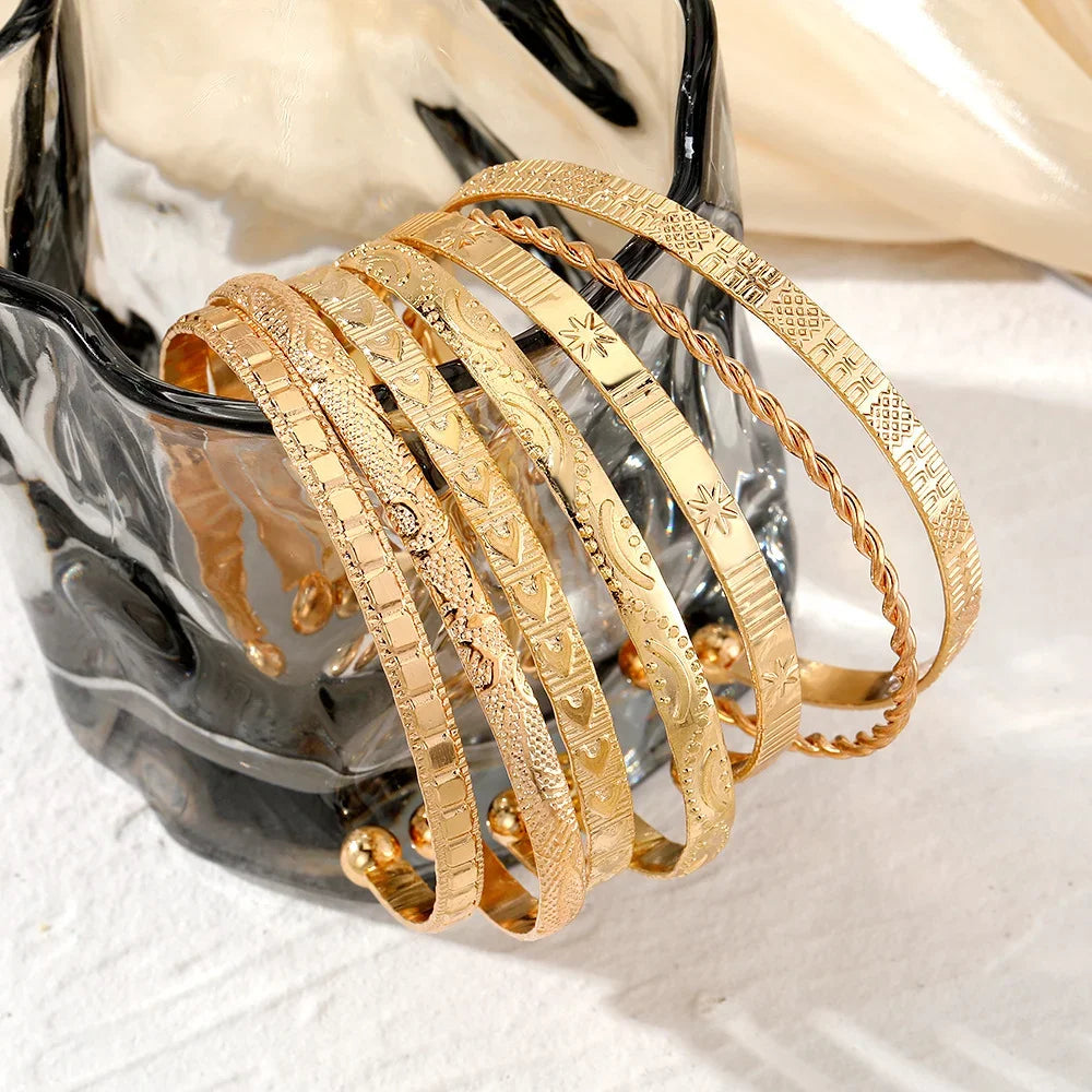 Punk Stainless Steel Bracelet Set