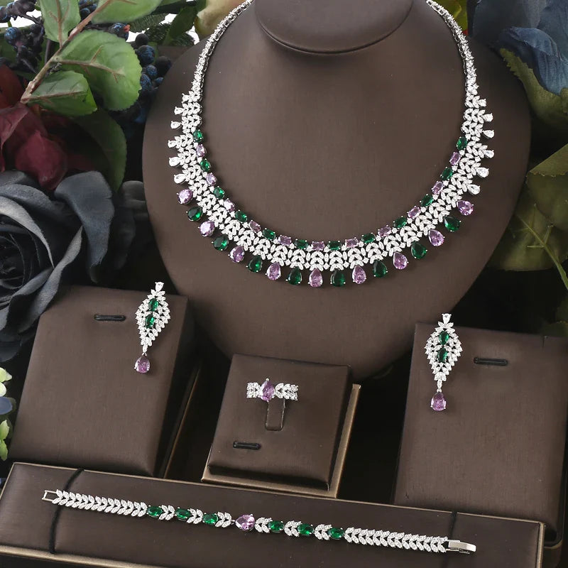 Cubic Zirconia Bridal Jewelry Set