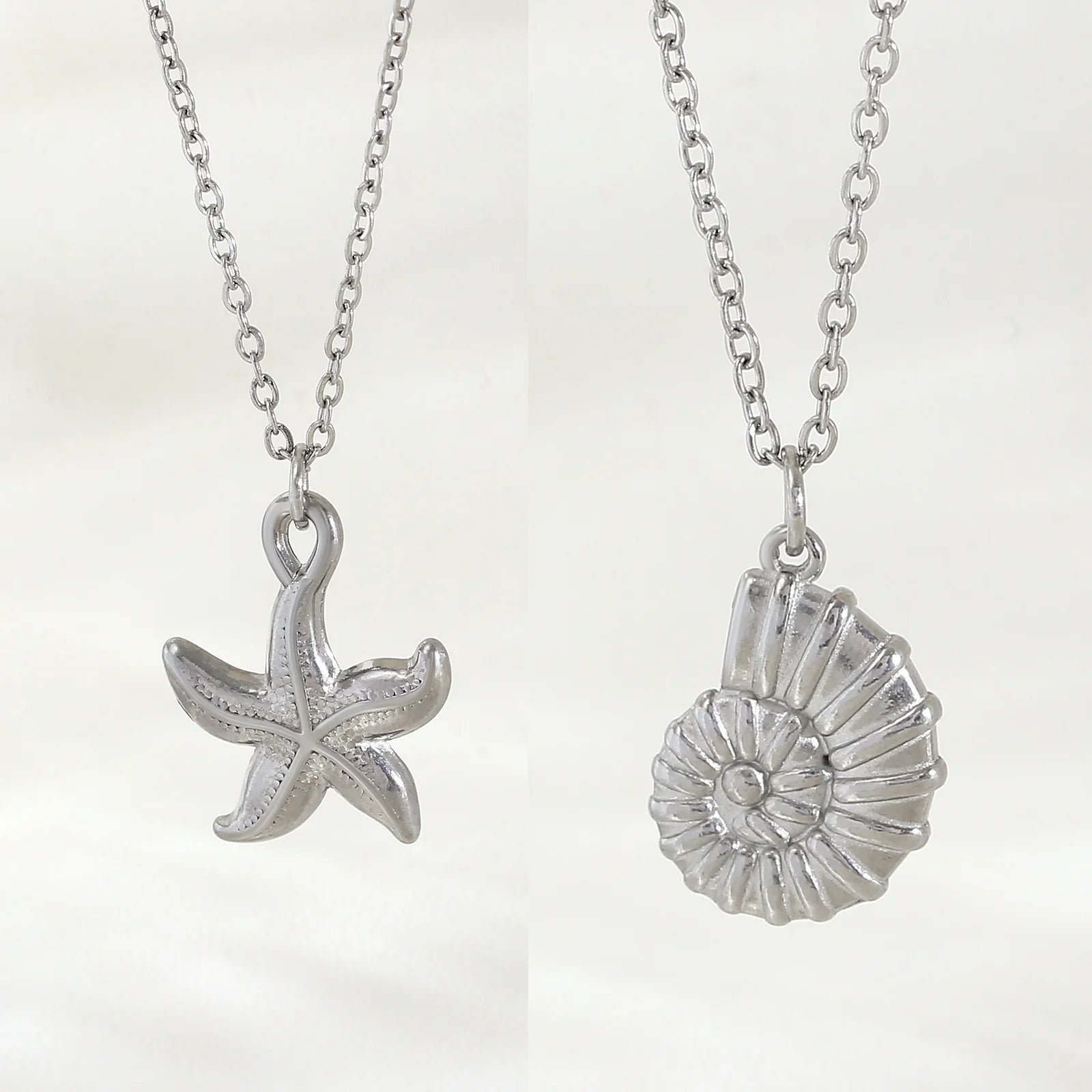 Starfish Shell Pendant Necklace