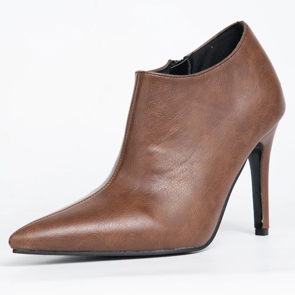Pointed Toe Ankle Heel Boots