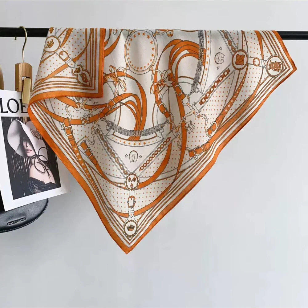 Zebra Print Silk Winter Scarf