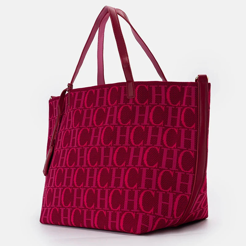 Alphabet Print Large Handbag