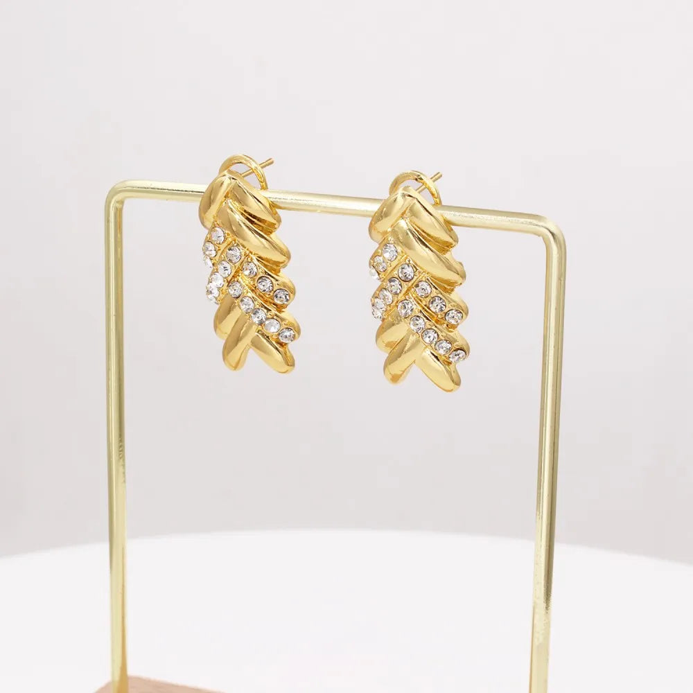 Gold Plated Crystal Jewelry Set