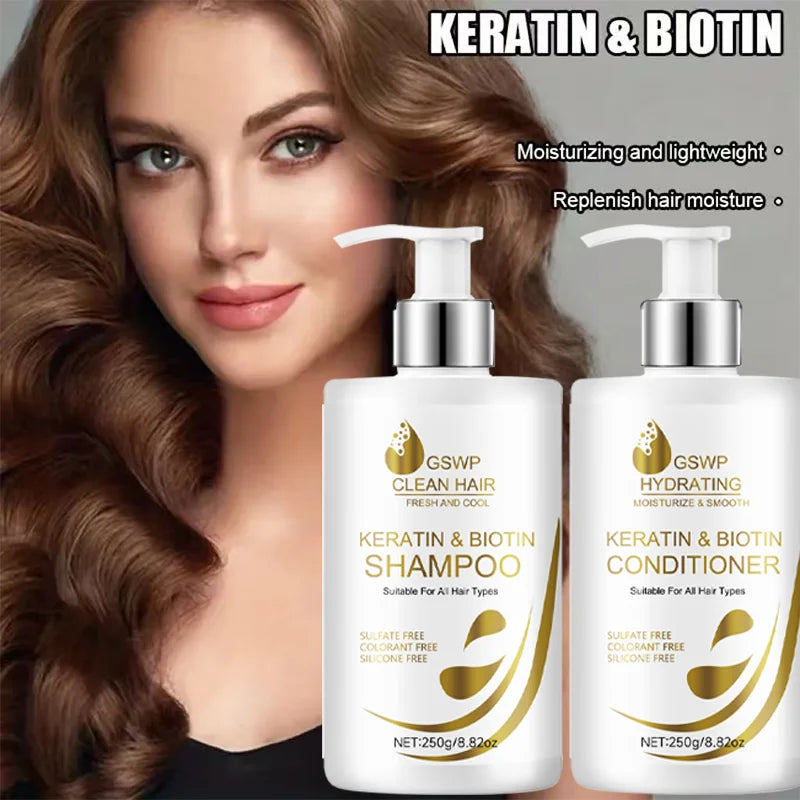 Keratin Biotin Shampoo Conditioner Set