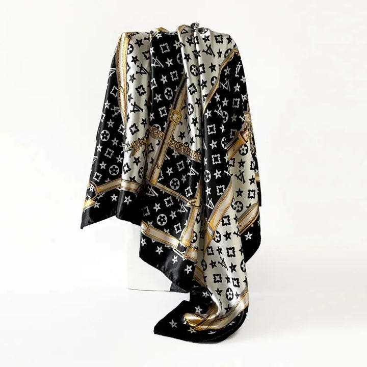 Large Square Silk Head Scarf