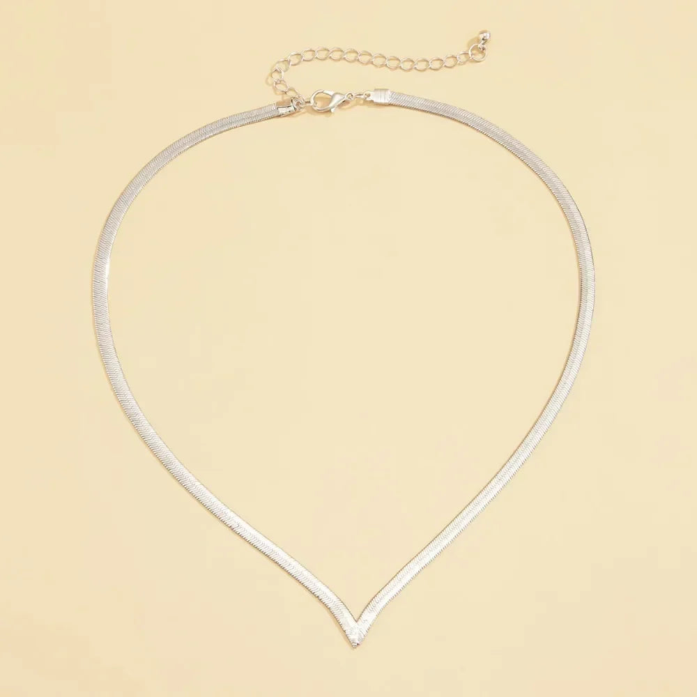 V Shape Chain Choker Necklace