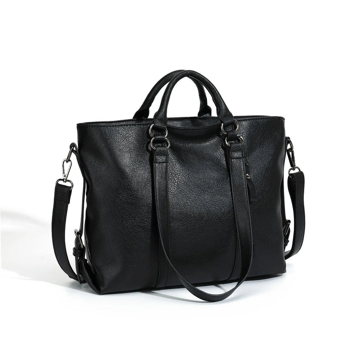 Retro Soft Leather Tote Handbag