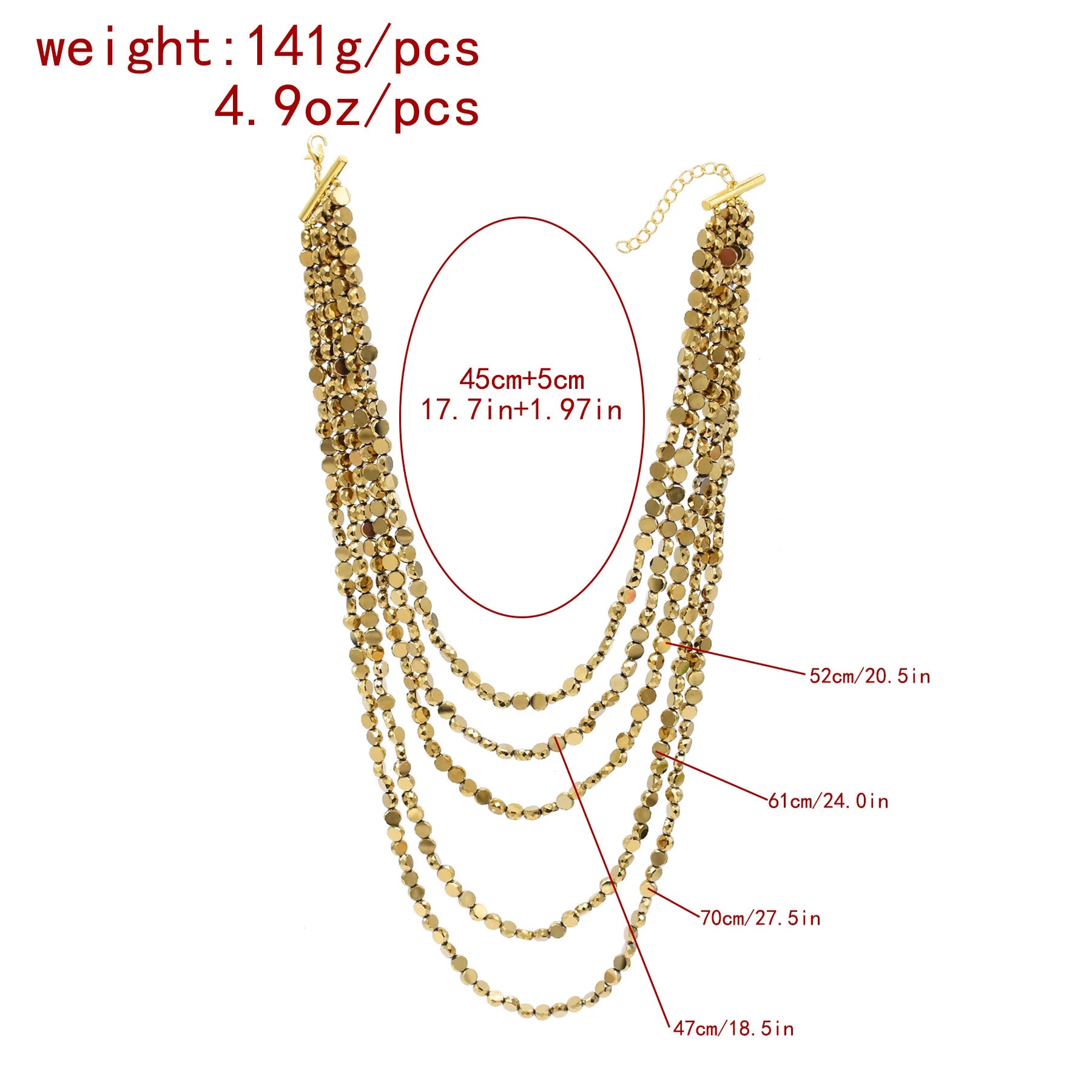 Multi Layer Beaded Bib Necklace