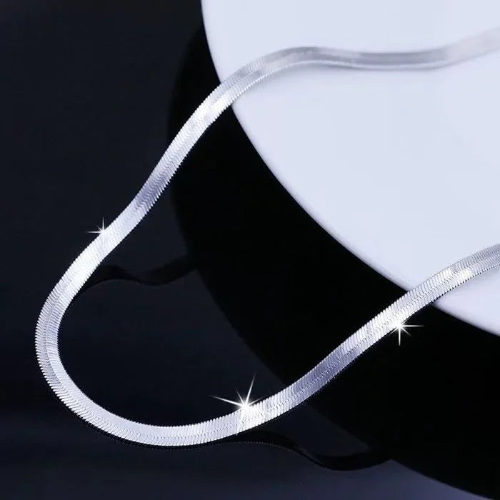 Flat Chain Choker Necklace Women
