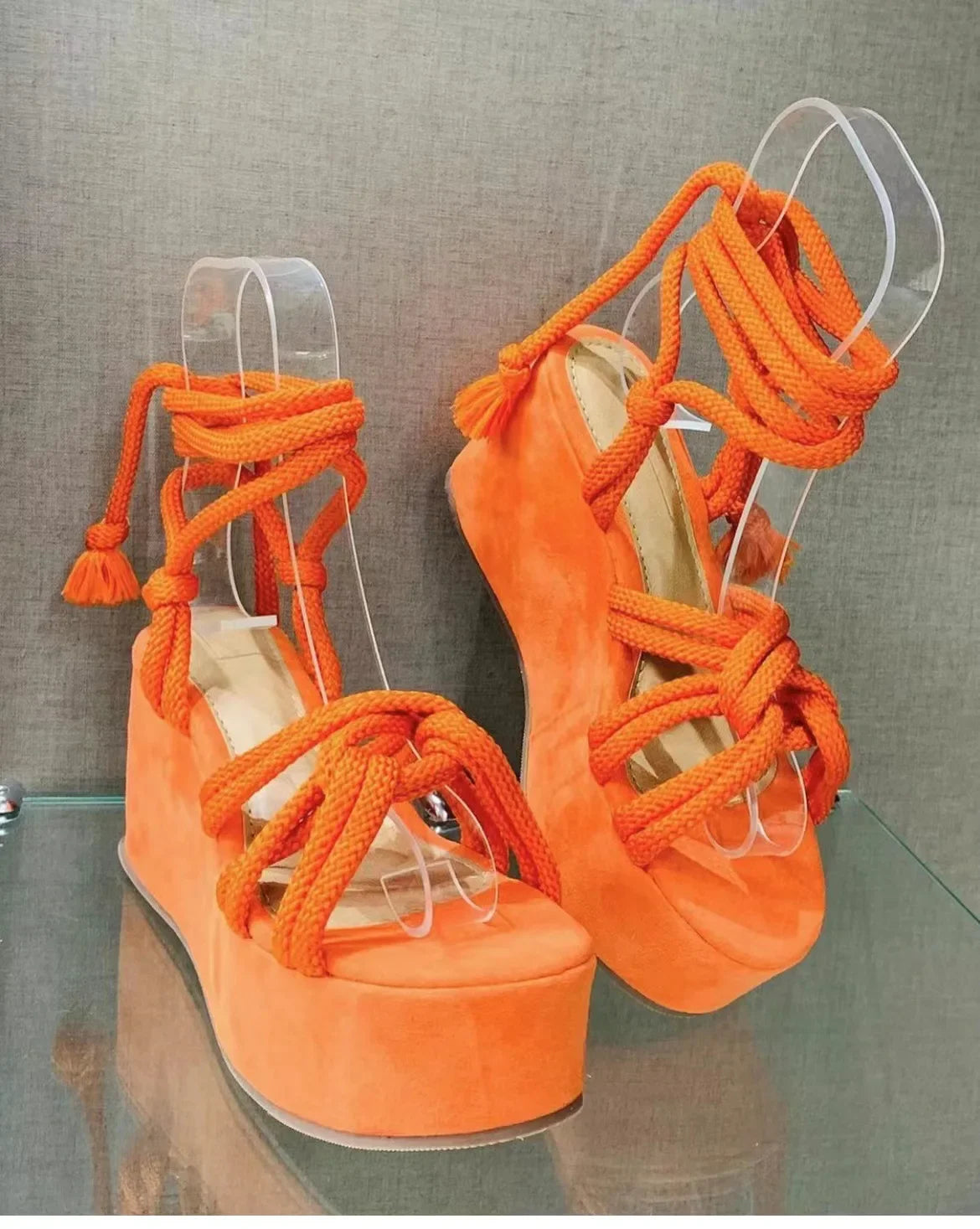 Strappy Platform Wedge Sandals
