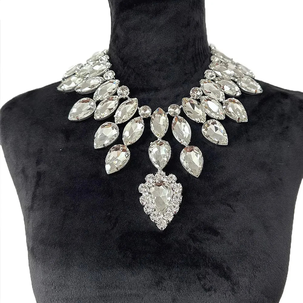Rhinestone Crystal Statement Necklace