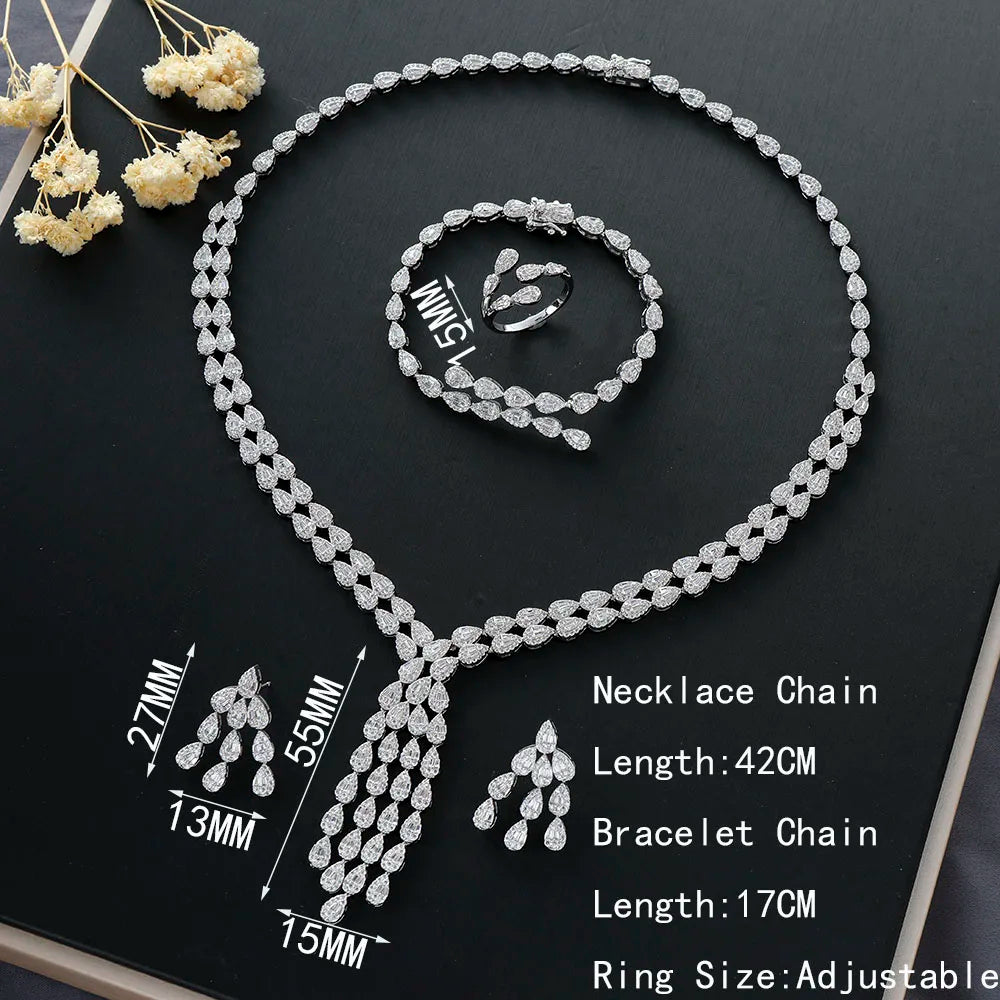 Water Drop Bridal Jewelry Set
