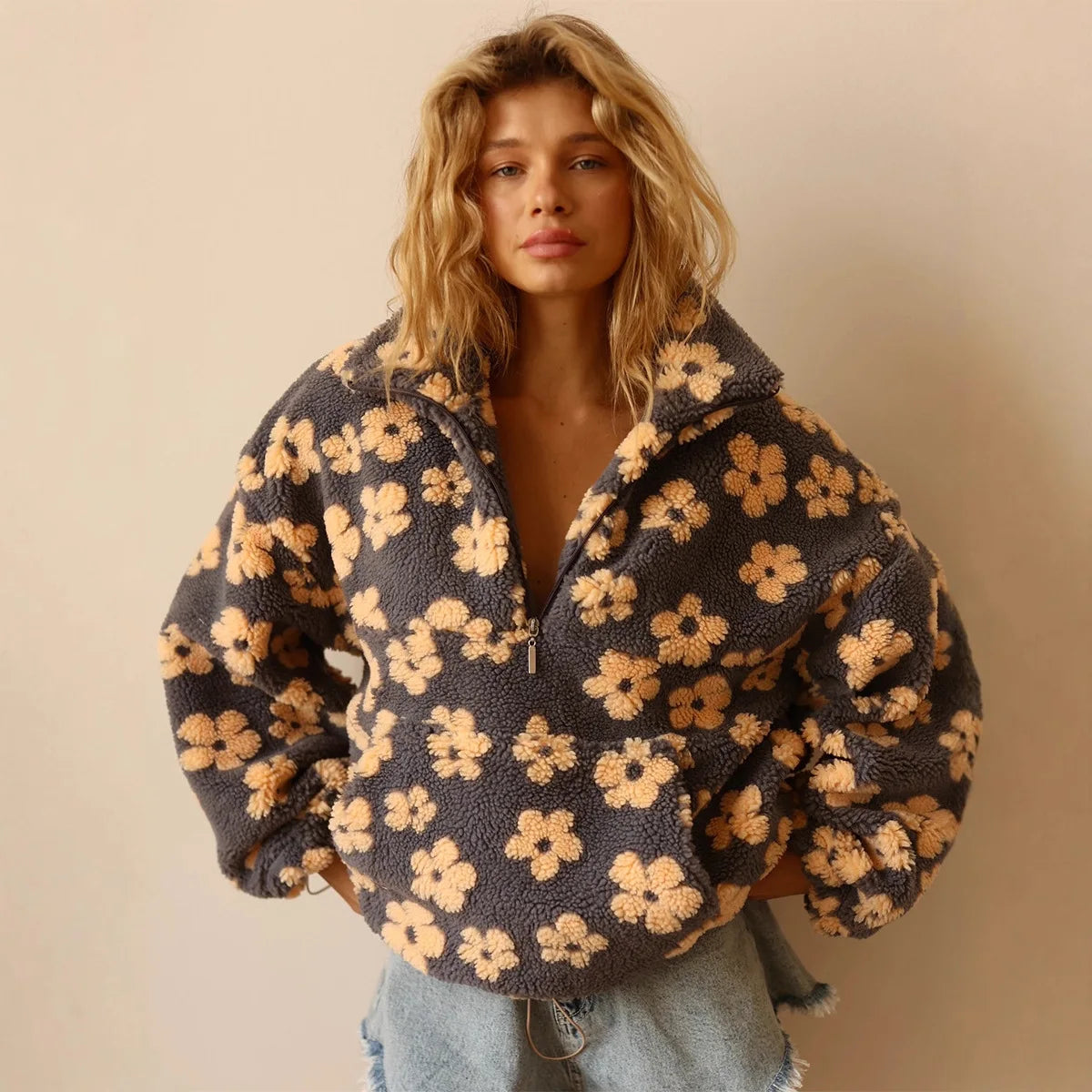 Warm Fleece Winter Hoodie Women