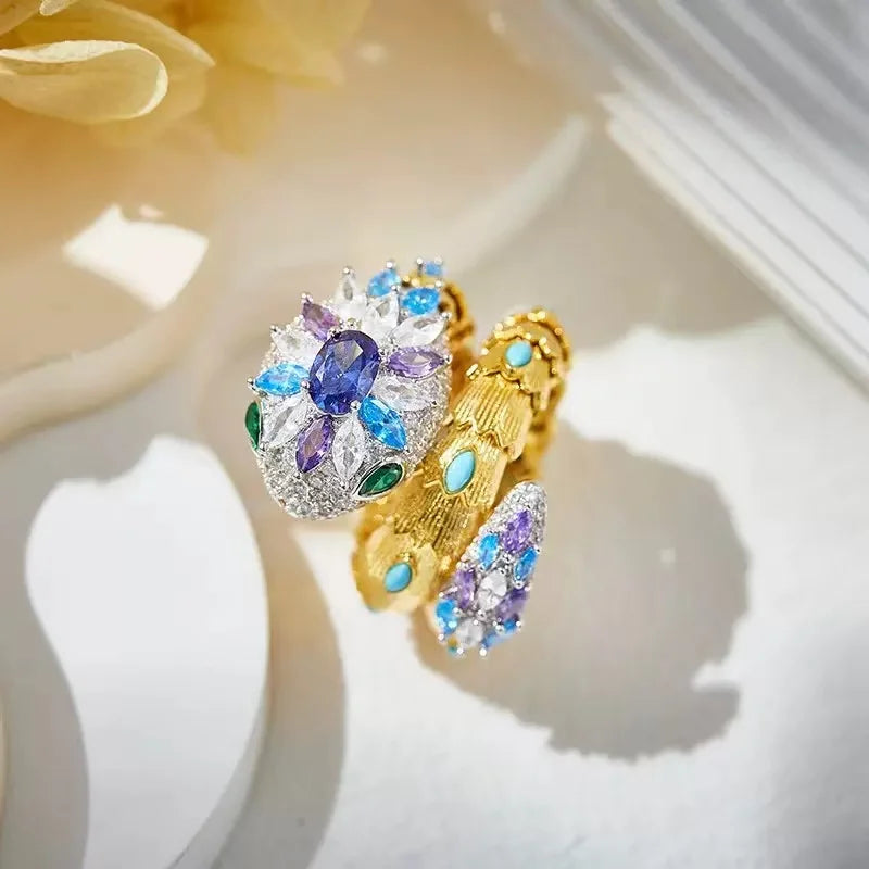 Snake Shape Zircon Jewelry Set