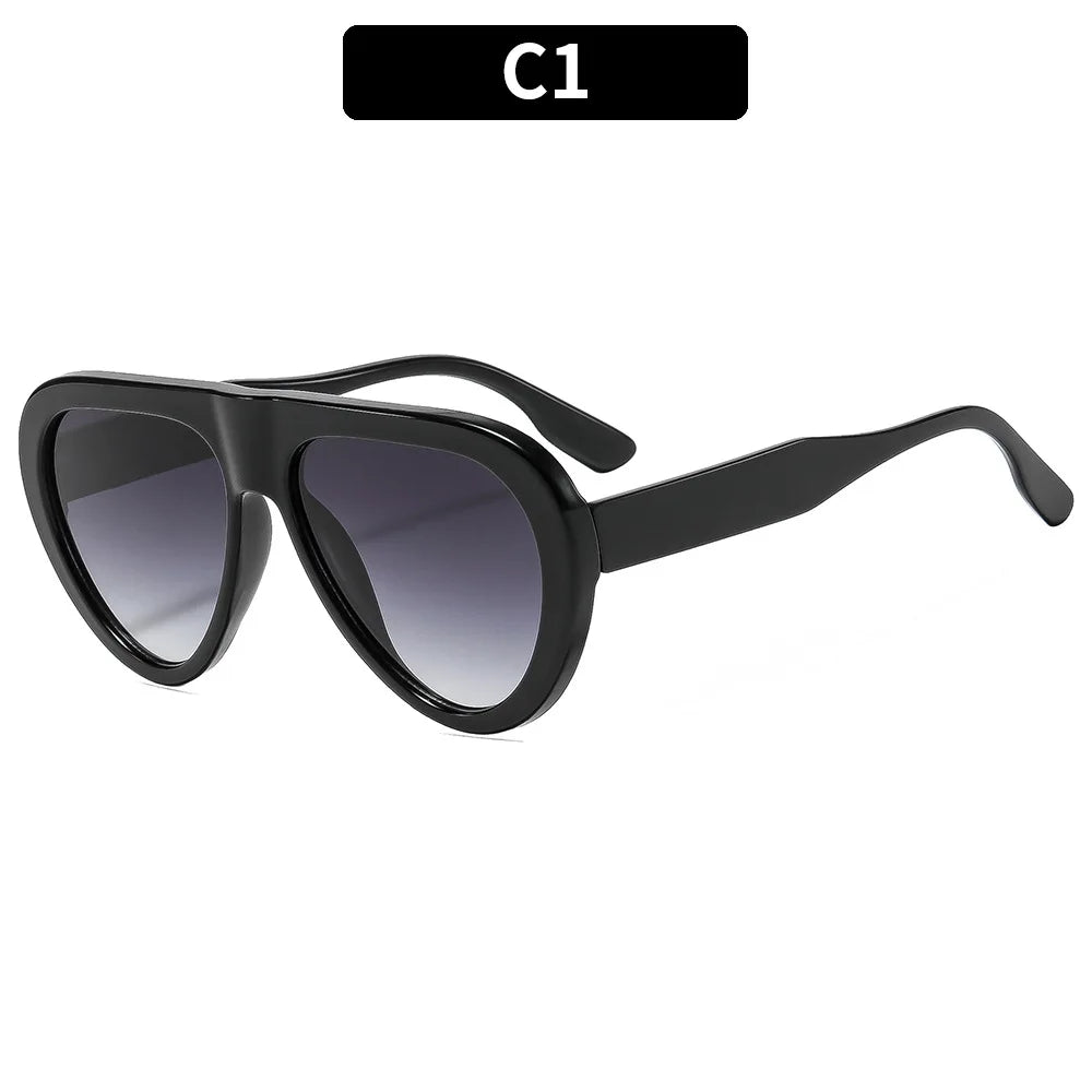 Vintage Oval Oversized Sunglasses
