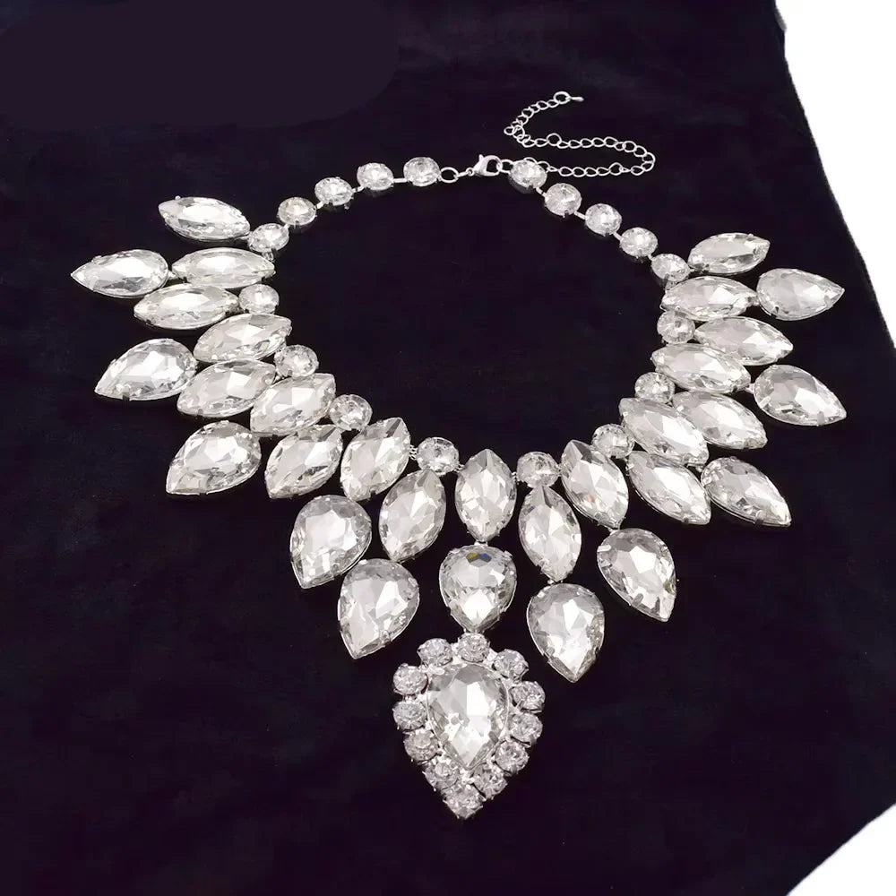 Rhinestone Crystal Statement Necklace