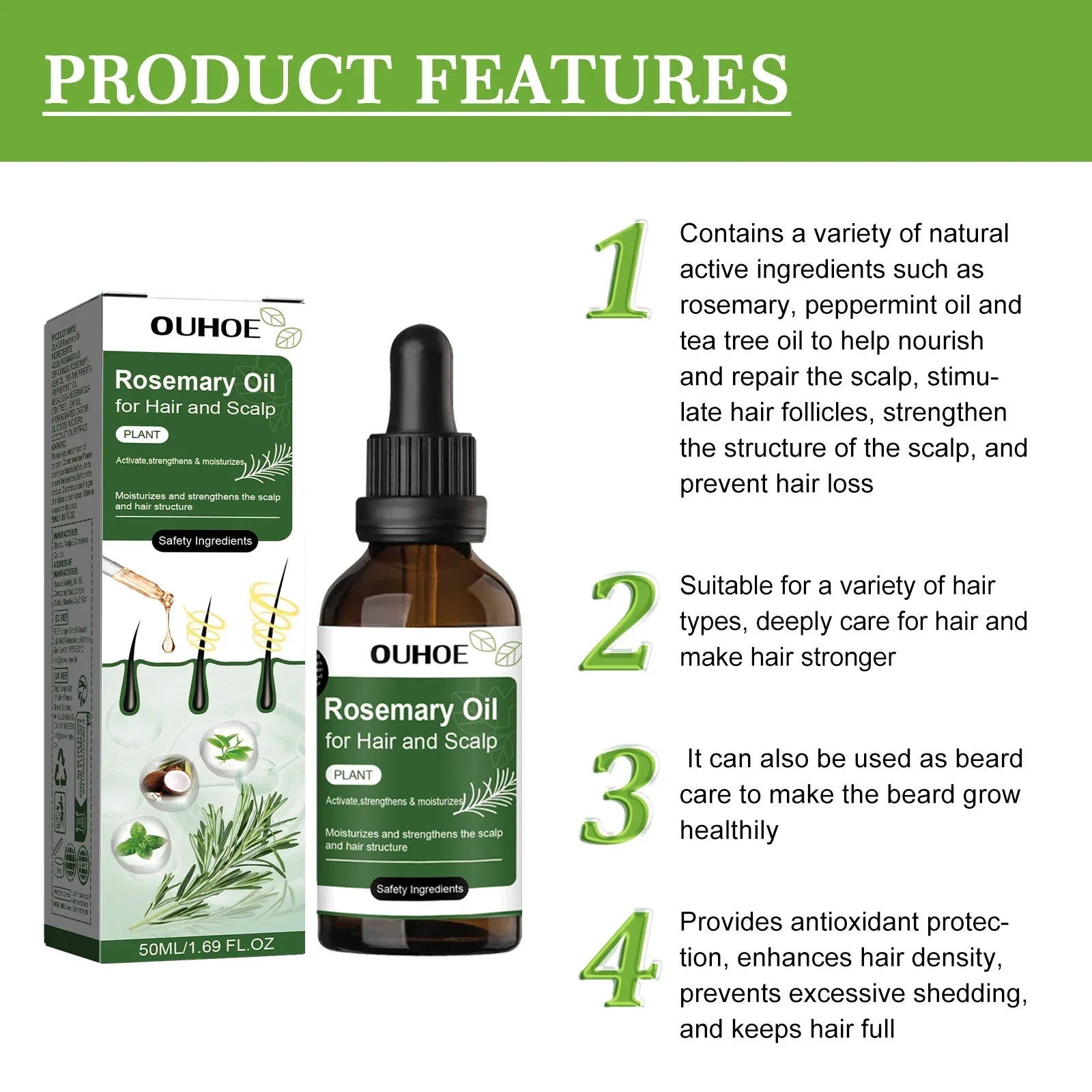 Rosemary Hair Growth Serum Oil
