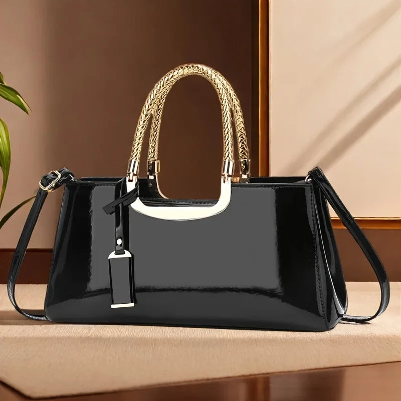 Glossy PU Leather Evening Clutch