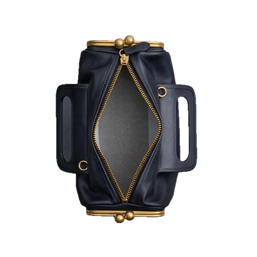 Kiss Lock Frame Shoulder Bag