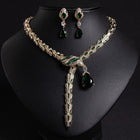Snake Shape Necklace Earrings Set